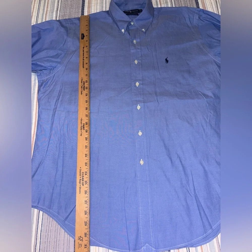 Men’s Ralph Lauren polo shirt 100%cotton pinpoint Oxford size 16 1/2–34 like new
